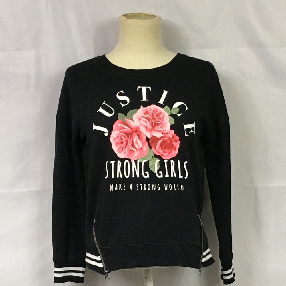 Black Justice Active Pullover Sweatshirt Size 10